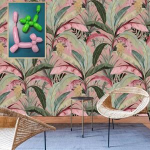 Wallpapers4Beginners Papier Peint Foret Tropicale Rose 250x200 cm