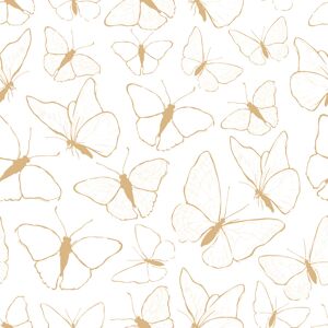 Lilipinso Papier peint butterflies jaune