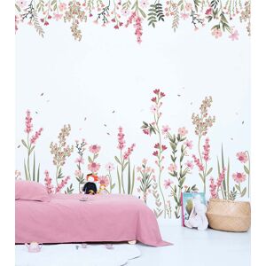 Lilipinso papier peint panoramique champ de fleur, rose 4m x 2,48m