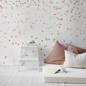 ART fresque panoramique confetti rose dore 300x280cm