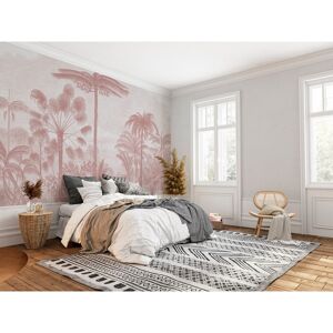 Le papiers de Ninon Papier peint panoramique motif imprime Vieux rose 432x300cm