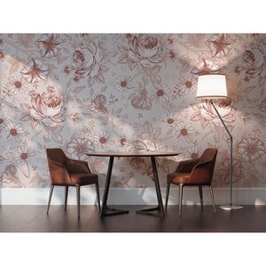 Le papiers de Ninon Papier peint panoramique motif floral Beige gris 288x280cm