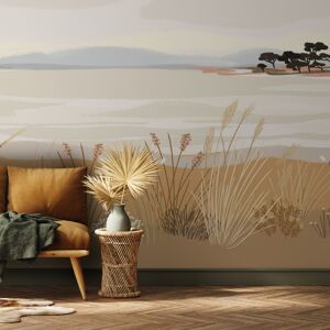 Acte Deco Papier peint panoramique les îles du golfe 225 x 250 cm beige