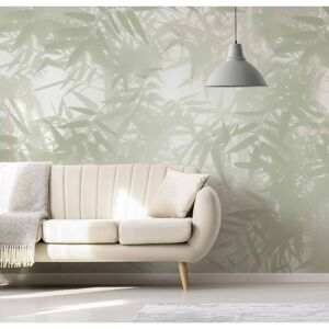 Acte Deco Papier peint panoramique ombres bambous vert 375x250cm