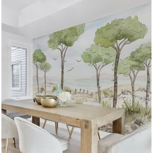 Acte Deco Papier peint panoramique paysage vue des pins 375 x 250 cm couleurs