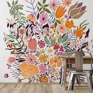 Hexoa Papier peint, marche aux fleurs chambre 260x270cm