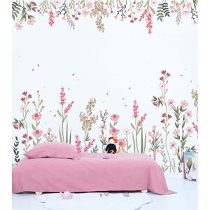 Lilipinso papier peint panoramique fleurs, blanc, 4m x 3m