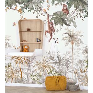 Lilipinso papier peint panoramique jungle, marron, 4m x 3m