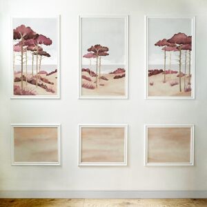 99Deco Papier-peint bord de mer pre-encolle et moulures en pin des Landes