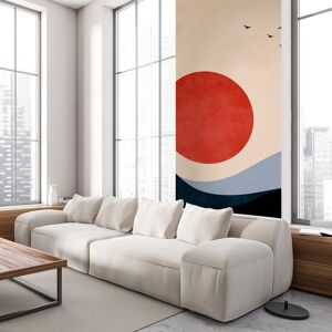 Hexoa Papier peint soleil rouge 156x270cm