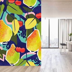 Hexoa Papier peint feuilles verger fruits multicolore 208x270cm