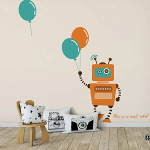 Hexoa Papier peint enfant motif ballon et robot 364x270cm