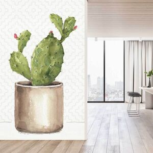 Hexoa Papier peint exotique cactus en pot 208x270cm