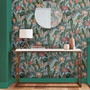 Graham & Brown papier peint tigerlily bleu clair corail vert 1005x52cm