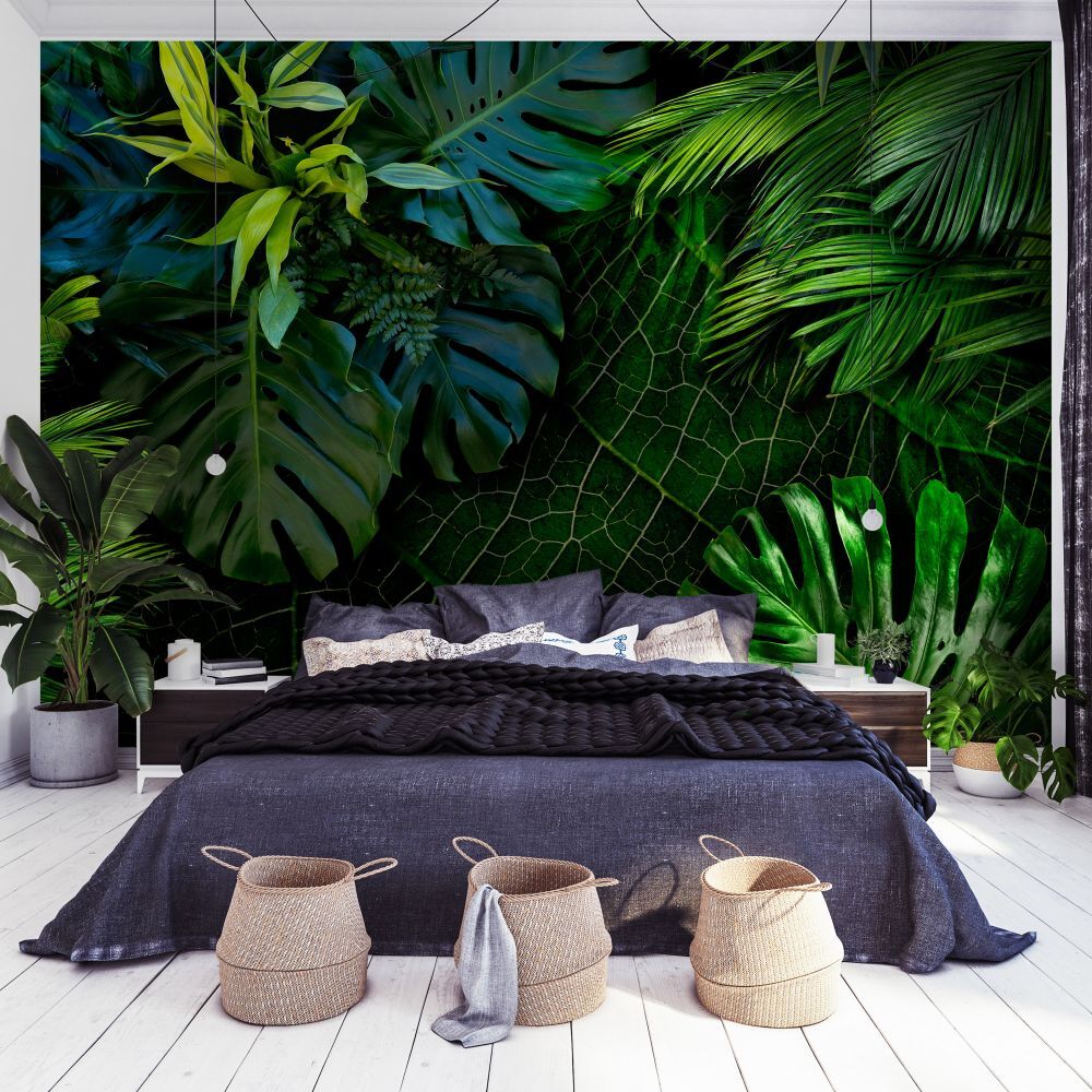 Planete Discount Papier peint panoramique jungle sombre 200x140 cm