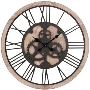 Maisons du Monde Horloge murale a rouages coloris naturel et noir D79