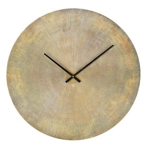 Maisons du Monde Horloge murale en metal strie coloris laiton D74