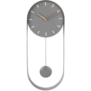 Present Time Horloge en metal gris H50cm