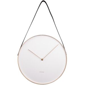 Present Time Horloge suspendue en metal et cuir D34