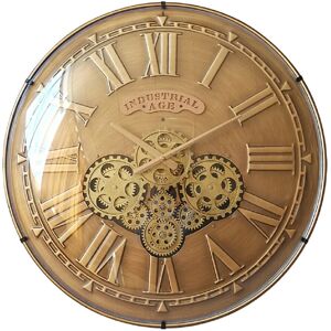 EMDE Horloge mecanisme convexe verre dore 60cm