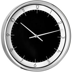 EMDE Horloge noir et blanc chrome en metal D30cm