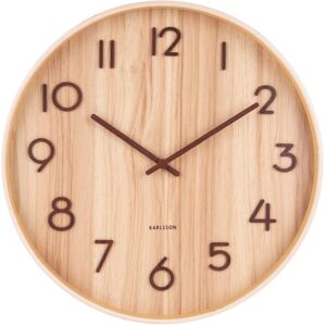 Karlsson Horloge murale ronde en bois D60cm bois clair