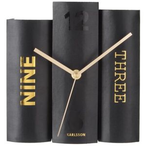 Karlsson Horloge a poser trompe-l ?il noir