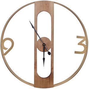 Beliani Horloge murale ø 50 cm effet bois clair