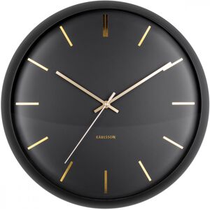 Present Time Horloge murale noir D40x12cm