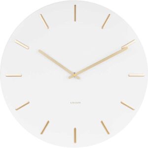 Karlsson Horloge en metal charme 45 cm blanc