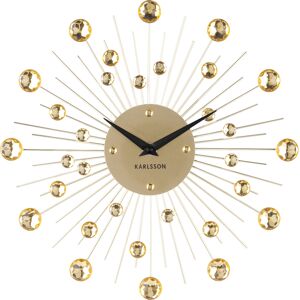 Karlsson Horloge ronde en metal sunburst 30 cm dore