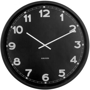 Karlsson Horloge ronde en metal new classic 60 cm noir