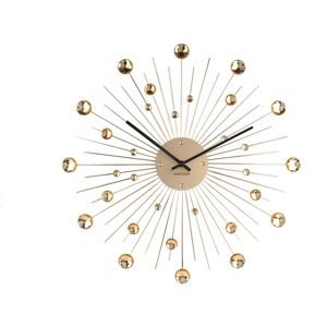 Karlsson Horloge ronde en metal sunburst 50 cm dore