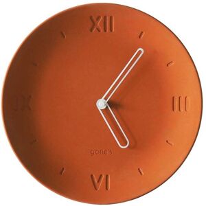 Gone's Horloge en beton terracotta aiguilles blanches