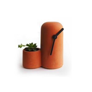 Gone's Horloge en beton terracotta aiguilles noires