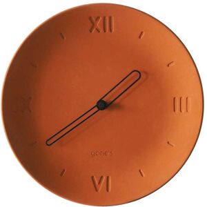 Gone's Horloge en beton terracotta aiguilles noires