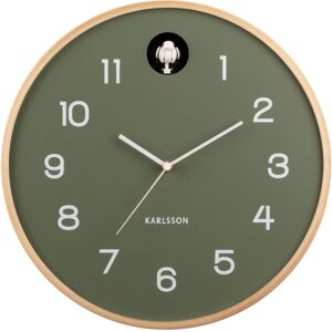 Karlsson Horloge murale ronde D31,5cm vert