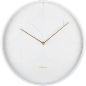 Present Time Horloge murale d40cm metal blanc