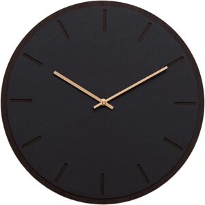 Hemverk Horloge murale en linoleum noir D38cm