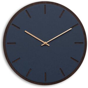 Hemverk Horloge murale en linoleum bleu D38cm