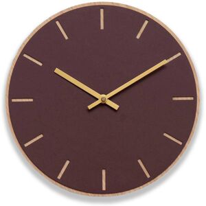 Hemverk Horloge murale en linoleum rouge D28cm