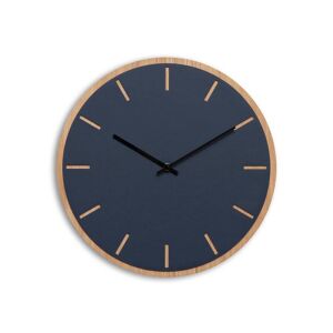 Hemverk Horloge murale en linoleum bleu D38cm