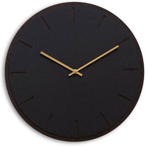 Hemverk Horloge murale en linoleum noir D38cm