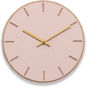 Hemverk Horloge murale en linoleum rose D28cm