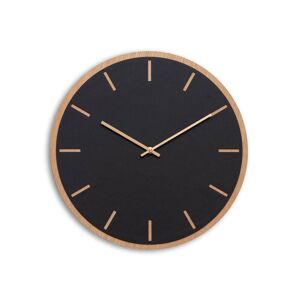 Hemverk Horloge murale en linoleum noir D38cm