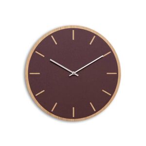 Hemverk Horloge murale en linoleum rouge D38cm