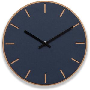 Hemverk Horloge murale en linoleum bleu D28cm