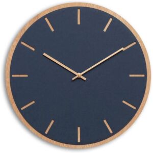 Hemverk Horloge murale en linoleum bleu D38cm