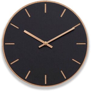 Hemverk Horloge murale en linoleum noir D28cm