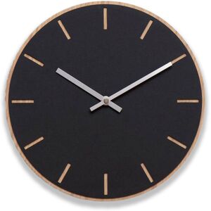 Hemverk Horloge murale en linoleum noir D28cm